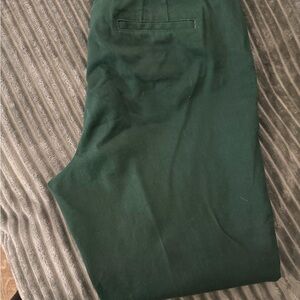 Woman’s Christopher & Banks Signature Slimming Dark Green Dress Pants 16 short